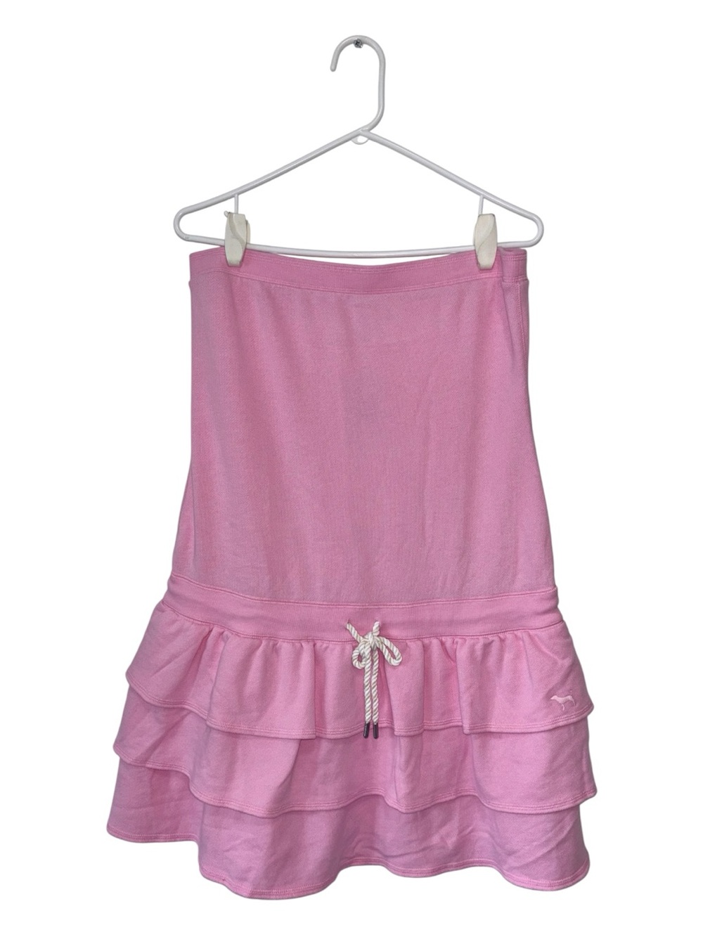🌸 🆕 PINK Victoria's Secret Pink Tiered Ruffle Womens Strapless Mini dress